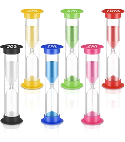 Amazon｜aninako 砂時計 10個セット 砂時計タイマー カラフル 時間計測