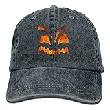 大人 デニム キャップハッピーハロウィン パンプキン かぼちゃ 大人気 ダンス キャップ 柔らかい 紫外線対策 日よけ 小顔効果 プリント付き 無地 ライトブルー