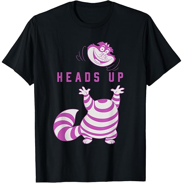 Amazon | 黒と白で笑うチェシャ猫 Tシャツ | Tシャツ