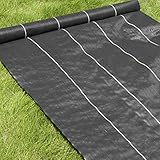 高密度135G 防草シート 1m×50m ブラック (日本製抗菌剤入り／厚手・高耐久4-6年)