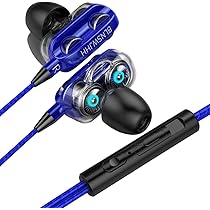 Amazon.co.jp: イヤホン ブルー・レッド2個セット 青 赤 有線 重
