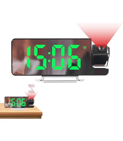 Amazon.co.jp: プロジェクションクロック、180°回転可能な