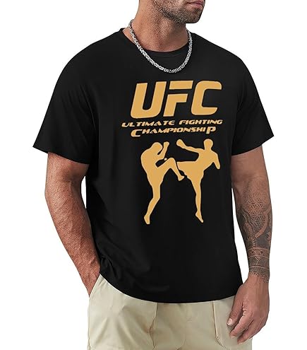 UFC Tシャツ　MMA 格闘技 Amazon.co.jp: UFC 格闘 総合格闘技 黒の半袖Tシャツとトラック
