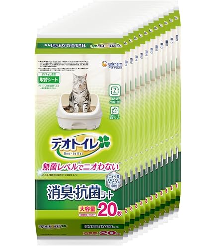 Amazon | 【セット販売】デオトイレ 消臭・抗菌シート 20枚×6袋