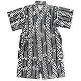 甚平 ベビー 男の子 綿100% 日本製生地 じんべい スーツ上下 祭 子供甚平 うちわ/黒-9950 90cm