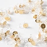 ノンホールピアス 樹脂 平皿ピアス付き【ゴールド 6mm】10個 ピアスみたいなイヤリングパーツ ハンドメイド 金具 材料