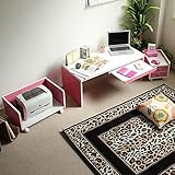 【限定セール】 パソコンデスク ローデスク ロータイプ コンパクト 省スペース l字型 おしゃれ 収納 木製 ピンク TCP345