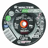 Walter Flexcut Mill Scale Premium Performance Flexible Grinding Wheel, Threaded Hole, Aluminum Oxide