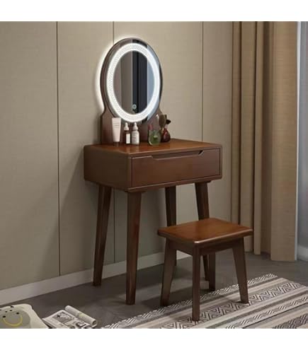 Amazon｜ドレッサー コンパクト 鏡台 ミラー 鏡 一面ドレッサー デスク
