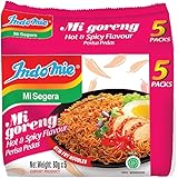 Indomie Mi Goreng Hot and Spicy Flavour Instant Noodles, 80g x 5