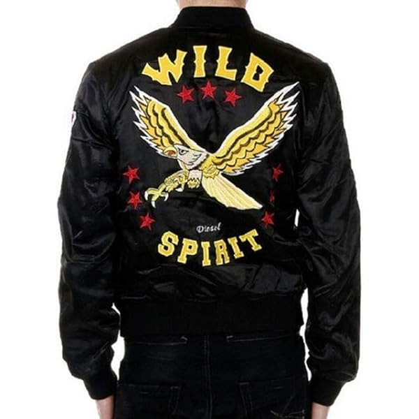 Amazon | DIESEL(ディーゼル) スカジャン ボンバージャケット ブラック