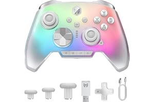 BIGBIG WON Rainbow 3 コントローラー 8Kレベル 静電容量式スティック 2000Hzポーリングレート 16個マイクロスイッチボタン ホール＆マイクロスイッチデュアルトリガ 着脱式十字キー搭載 3.5mmオーディオジャック搭載 PC/Switch2/iOS/Android対応 ゲームパッド