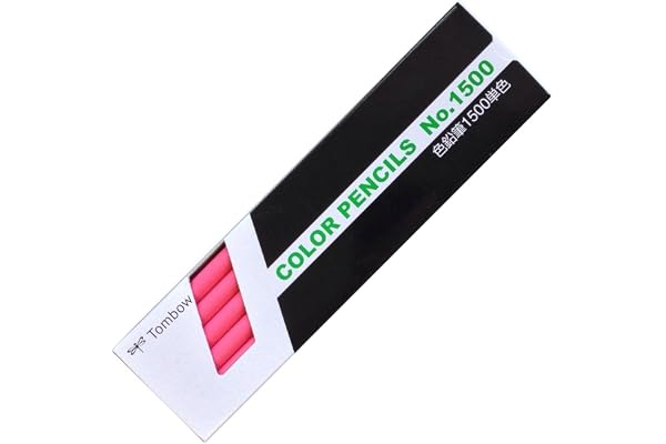 トンボ(Tombow) 鉛筆 色鉛筆 1500単色 桃色 1ダース 1500-22
