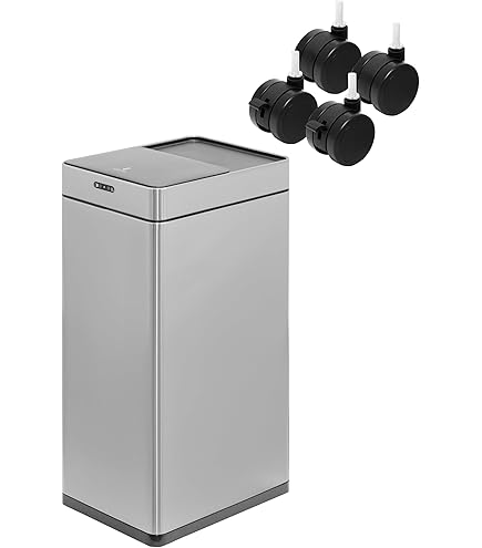 Amazon｜自動開閉ゴミ箱 50L オゾン消臭機能 分解可能 シルバー｜フタ