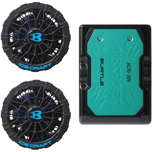 Amazon.co.jp: Burtle AC08+AC08-2 Color Fan + 22V Battery Set