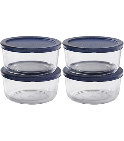 Amazon｜アンカーホッキング交換用蓋 ガラス食品保存用 4カップ