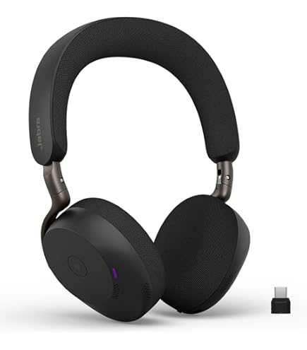 Jabra Evolve2 75 PC Wireless Headset with 8-Microphone Technology