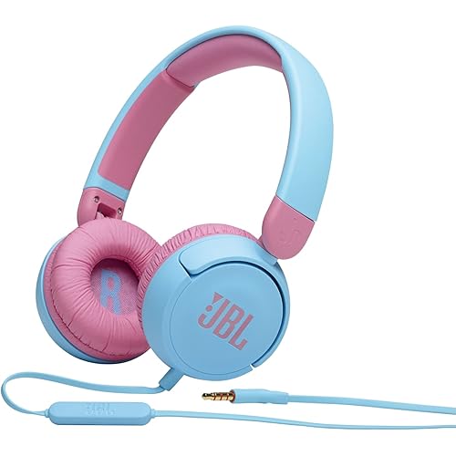 JBL Jr310, JBL Safe Sound (<85dB), Designed for Kids, Built-in mic, Comfort fit, Ultra-Portable, Blue