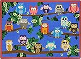 Joy Carpets Kid Essentials Early Childhood It's A Hoot Rug Multicolored 10'9 x 13'2 [並行輸入品]