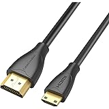CableCreation Mini HDMI to HDMI変換ケーブル, 4K 60Hz Ultra HD, 3D対応 高速データ転送 Mini-HDMIオス-HDMIオス変換ケーブル ブラック/1M