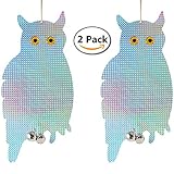 Signstek 鳥よけホログラムカード　3Dホログラフィック効果　害鳥避け　鈴付き　２枚セッ ト