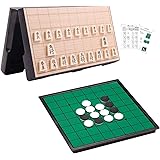将棋盤セットオセロ 将棋 磁石 リバーシ 【説明書付き】 ボードゲーム旅行 初心者向け マグネット式 棋盤 将棋盤 おせろ 折りたたみ収納付きチェッカーボード 子供向け コンパクト