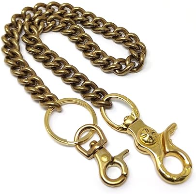 Amazon.co.jp: [BRASS STORE] ロング 喜平 真鍮ウォレットチェーン