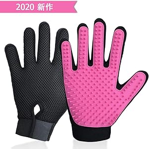 ペットブラシ グローブ 猫 手袋 ブラッシング ブラシ 1ペア 抜け毛取り クリーナー マッサージブラシ 犬 グローブ ペット毛取りブラシ お手入れ グルーミンググローブ(ピンク)