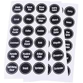 144PCS Spice Herb Storage Jar Labels Pantry Stickers Decals - Durable PVC Pantry Stickers, Easy Peel Decals for Kitchen Organ