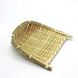 手作りの竹編みラウンドストレージバスケット 竹石箕 大きな竹かご 収納かご バスケット 竹編み おしゃれ 収納バスケット キッチン かご 家庭用 タイプ4#
