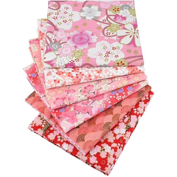 Amazon | misaki 和柄 生地 はぎれ 布 セット花柄 メタル 綿 和布 