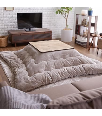 Amazon | 正方形 厚掛 こたつ掛布団「アニマルプリント」【IT】【tm-P