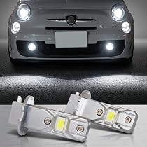 Amazon | しまりす堂 互換品 FIAT 500/500C専用 LEDヘッドライト 4灯