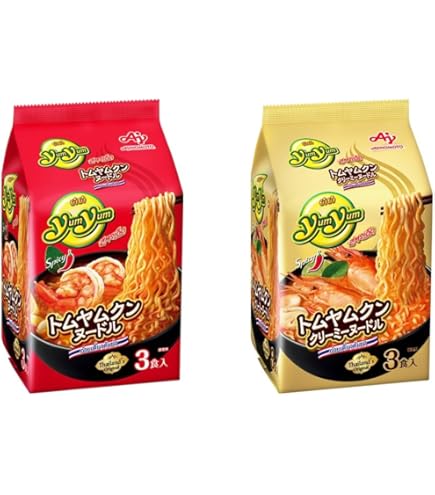 Amazon.co.jp: Ajinomoto YumYum Tomyam Kun Noodles, 3 Packs, 10.6