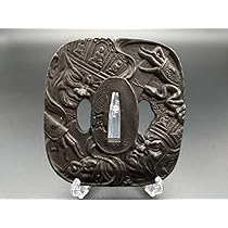 丸鍔 刀装具 日本刀 鍔 骨董品 美術品 コレクション パーツ 美術品 貴重 Amazon.co.jp: 日本刀装具 刀鍔 網図 銅製 現代品 つば ツバ