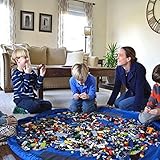 Glow Castle 赤ちゃんのおもちゃが素早く収納袋の家に屋外玩具収納収納袋のポケットが(靑い) (45cm)