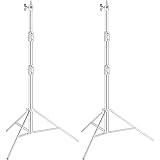 Selens ライトスタンドキット ステンレスチール製 280cm/9ft 耐荷重15kg 1/4-3/8ネジ変換 高さ調節可能 2個セット ヘビーデューティライトスタンド スタジオ撮影 ソフトボックス モノライトなど対応