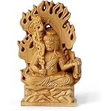 不動明王 仏像 木彫り 高級天然ツゲ木彫り 木製 仏像 五大明王之一 開運十二干支お守り本尊 祈願 厄除け（高さ7cm×幅3.7cm×奥行き1.6cm）