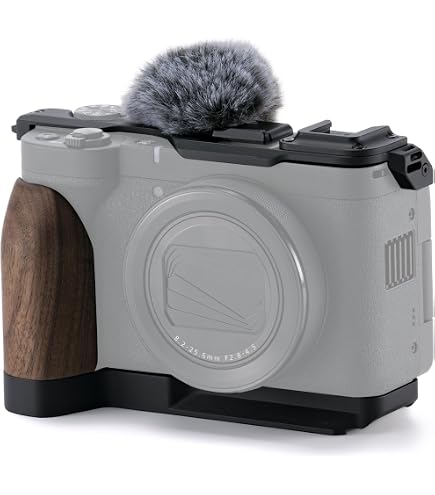 Amazon | Canon PowerShot V1 専用 カメラウッドグリップ 高級檀木材