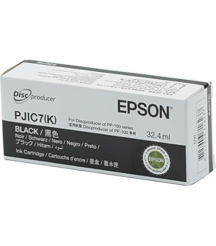 エプソンPJIC6Kインクカートリッジ、ブラック、CD/DVD用