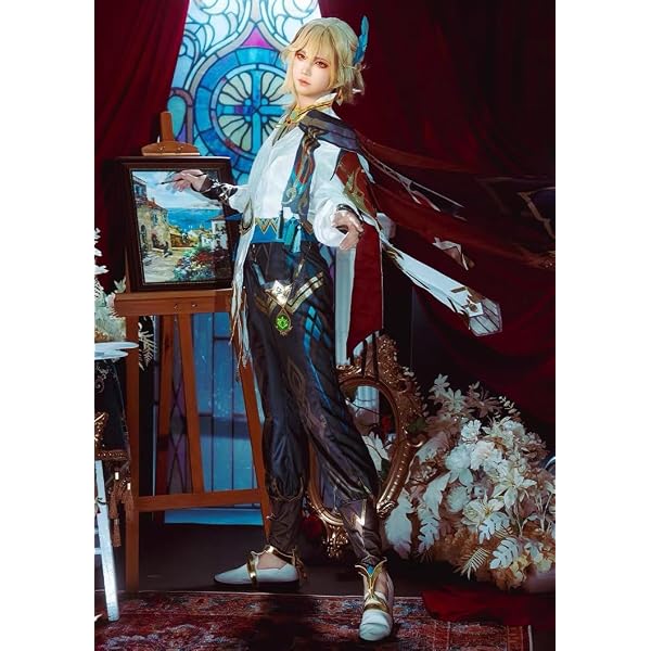 Amazon.co.jp: [QDCFY] カーヴェ Kaveh コスプレ衣装＋ 靴 ＋ウィッグ