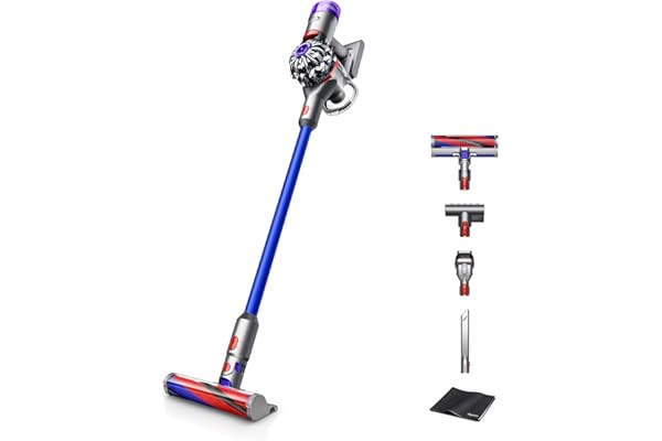 Dyson(ダイソン) 掃除機 コードレス Dyson V8 Slim Fluffy Extra (SV10K EXT BU AM) スティック ハンディクリーナー サイクロン【Amazon.co.jp限定】【より小さく。より軽く。性能はそのままに。】