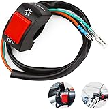 Ren He オートバイ 7/8 ハンドルバー ヘッドライト LED スポット ライト ランプ キル スイッチ 12V DC 電気