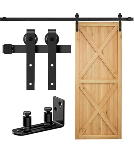 Amazon | CCJH 4FT/1.2メートル吊り引き戸レール バーンドア金具 引き