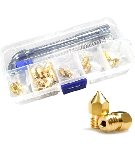 CR-10 Extruder Nozzle Replacement 5/10PCS MK8 Brass Nozzle 0.2MM 0.3MM 0.4MM 0.5MM Extruder Print Head Nozzle For 1.75MM CR10 CR10S Ender-3 3D Printer Accessories Ender 3 Direct Drive Extruder - View #2