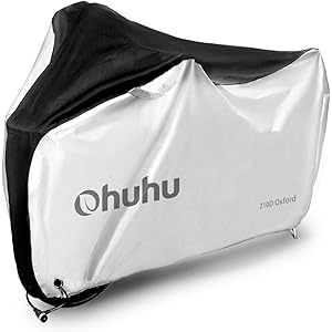 Ohuhu 自転車カバー 防水 厚手 210Dオックス製 防犯 防風 UVカット サイクルカバー ロックホール/収納袋付…