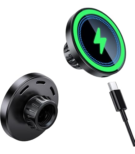 Amazon.co.jp: Coolpow Magsafeワイヤレス車載充電器用磁気ワイヤレス