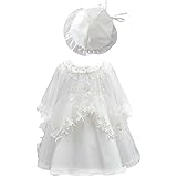 [LovKin] ベビー服 ドレス セレモニー ワンピース 女の子 3点セット リボン フォーマル チュール 赤ちゃん 新生児 出産祝い 洋服 キッズ お宮参り 退院着