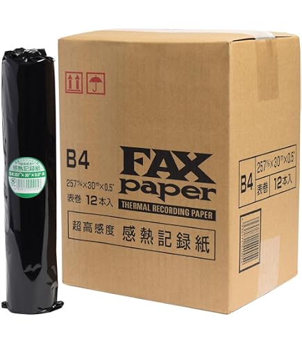 Amazon | officeネット FAX用 感熱ロール紙 B4 257mm × 100m × 25.4mm