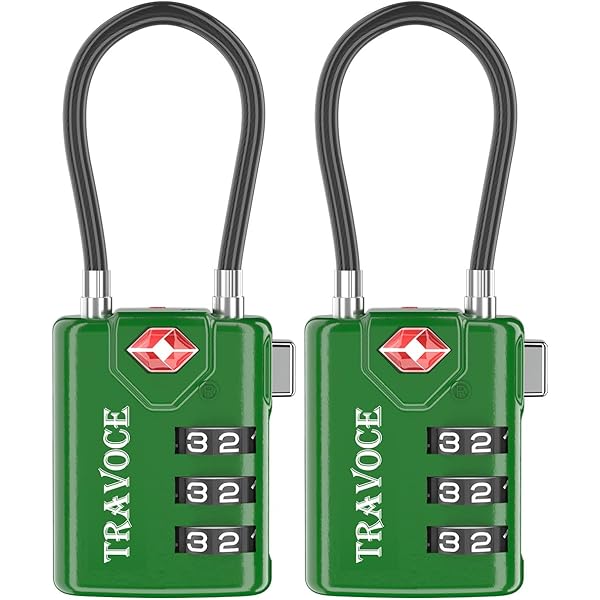 TSA Approved Cable Luggage Locks For Suitcase,, 45 OFF
